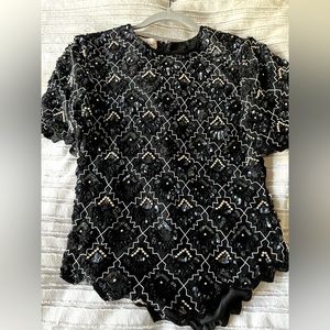 Authentic! VINTAGE Laurence Kozar- SEQUIN VINTAGE TOP (boutique w/Tag)